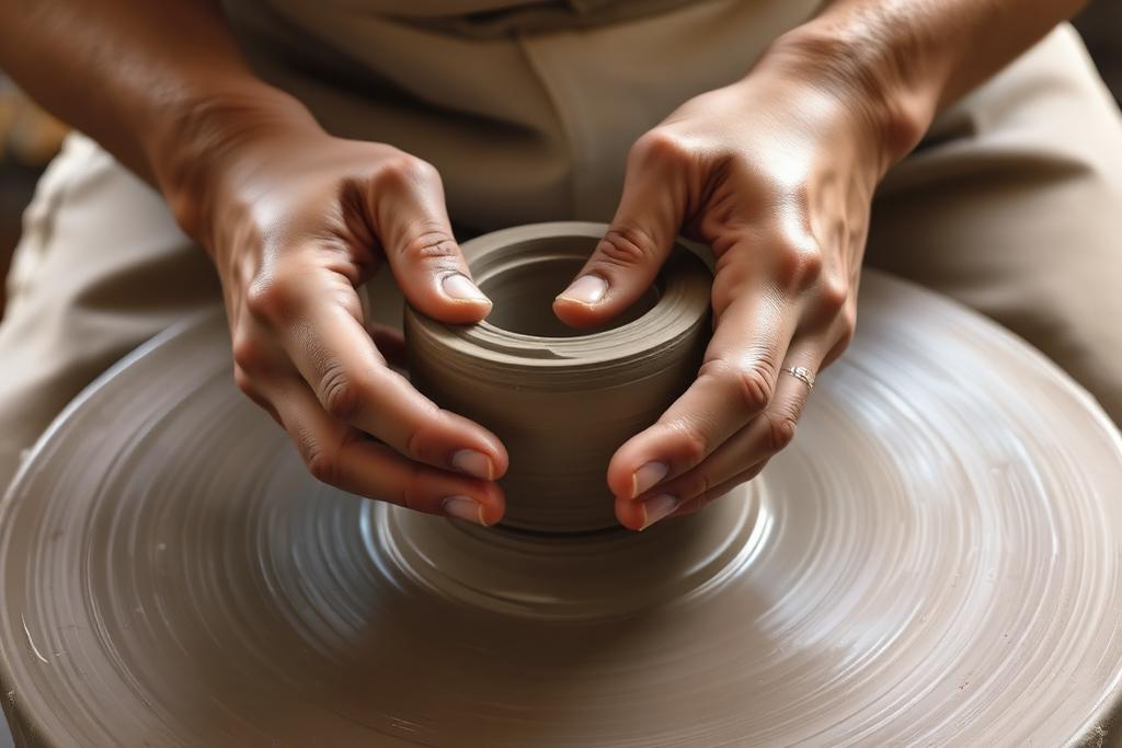Day 204: The Master Potter's Gentle Touch — Still Walking devotional artwork