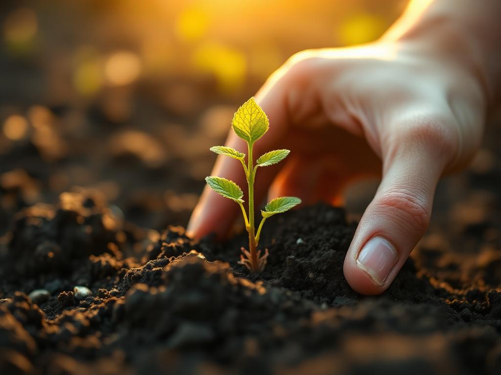 Day 296: Planting Seeds of Grace: Your Words, Your Harvest — Still Walking devotional artwork