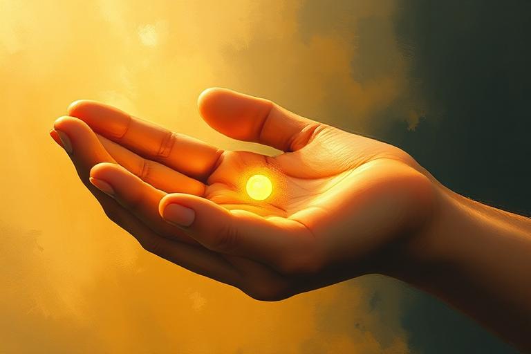 Day 40: Held in the Palm of His Love — Still Walking devotional artwork